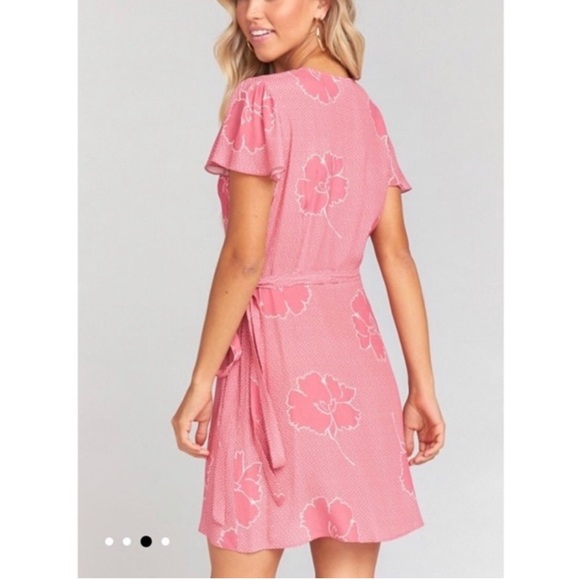 Show Me Your MuMu Grace Wrap Mini Dress Small - Picture 2 of 8